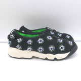 Christian Dior Fusion Floral Beaded Low Top Sneakers Black Mesh Size 37.5