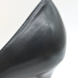 Christian Louboutin Bruges Platform Pumps Black Leather Size 37.5