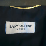 Saint Laurent Cropped Military Jacket Olive Brown Cotton Size 38