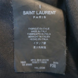 Saint Laurent Cropped Military Jacket Olive Brown Cotton Size 38