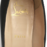 Christian Louboutin Bruges Platform Pumps Black Leather Size 37.5