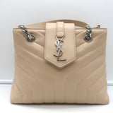 Saint Laurent LouLou Small Tote Beige Y Quilted Leather Crossbody
