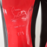 Christian Louboutin Bruges Platform Pumps Black Leather Size 37.5