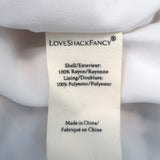 LoveShackFancy Serima Ruffled Lace-Trim Mini Dress Cream Floral Print Size Small