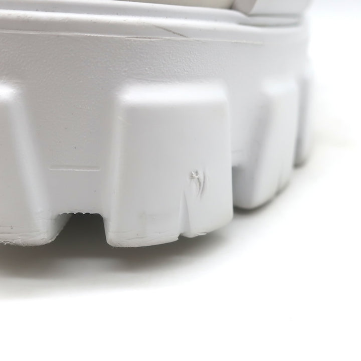 Prada Monolith Rubber Ankle Strap Sandals White Size 35