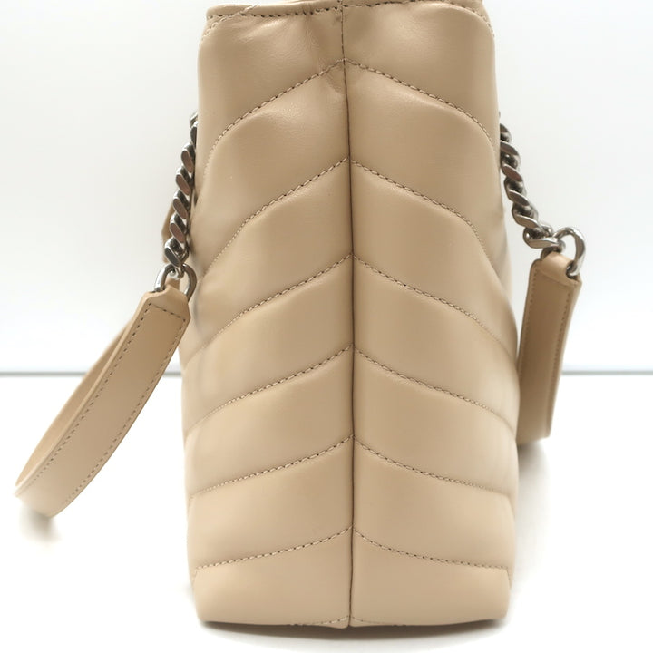 Saint Laurent LouLou Small Tote Beige Y Quilted Leather Crossbody