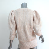 Brochu Walker Arya Vee Puff Sleeve Sweater Havana Marled Knit Size Small NEW