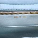 Vintage Chanel 1996 Wild Stitch Small Bowler Bag Light Blue Quilted Leather