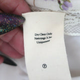 LoveShackFancy Serima Ruffled Lace-Trim Mini Dress Cream Floral Print Size Small