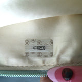 Vintage Chanel 1996 Wild Stitch Small Bowler Bag Light Blue Quilted Leather