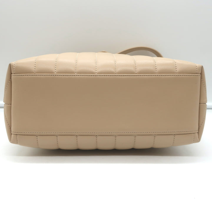 Saint Laurent LouLou Small Tote Beige Y Quilted Leather Crossbody