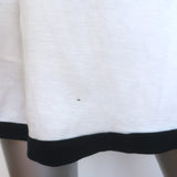 Alice + Olivia Eloisa Tie-Strap Mini Dress White & Black Linen-Blend Size 2