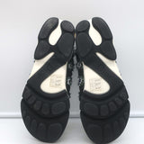 Christian Dior Fusion Floral Beaded Low Top Sneakers Black Mesh Size 37.5