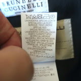 Brunello Cucinelli Monili-Trimmed Leather Bomber Jacket Black Size 38