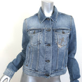 Dolce & Gabbana Anchor-Embroidered Jean Jacket Blue Denim Size 46