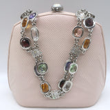 Judith Leiber Jewel-Strap Mini Bag Light Pink Lizard Skin