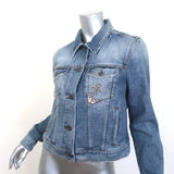 Dolce & Gabbana Anchor-Embroidered Jean Jacket Blue Denim Size 46
