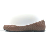 Bottega Veneta Intrecciato Leather Ballet Flats Brown Size 38.5