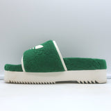 Gucci x Adidas GG Terry Cloth Platform Slide Sandals Green Size 37