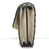 Valentino Rockstud Wallet on Chain Cream Leather Small Clutch Bag