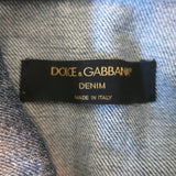 Dolce & Gabbana Anchor-Embroidered Jean Jacket Blue Denim Size 46