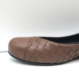 Bottega Veneta Intrecciato Leather Ballet Flats Brown Size 38.5