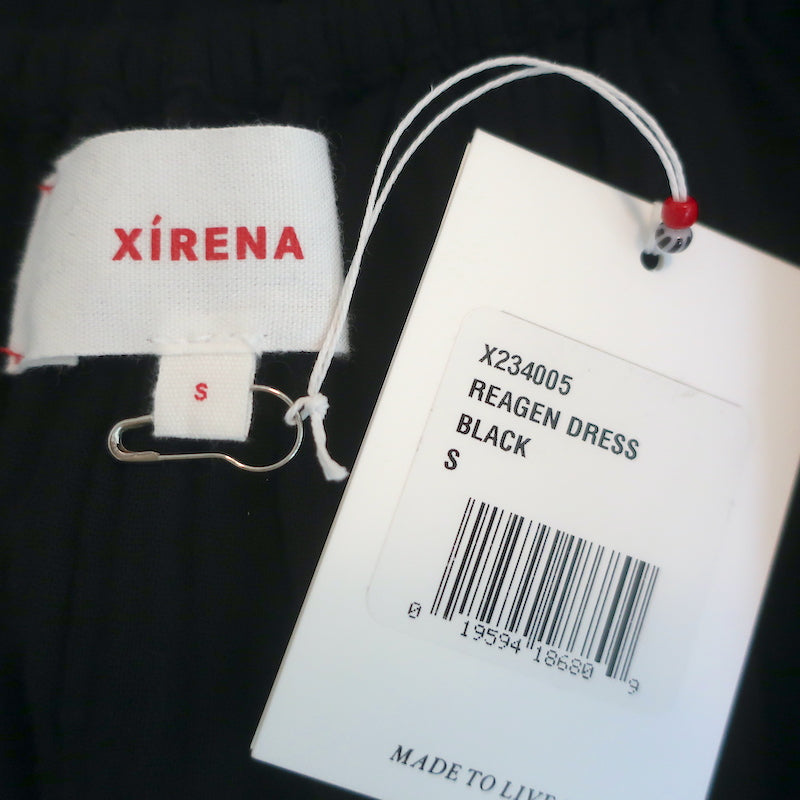 XIRENA Halter Midi Dress Reagen Black Cotton Gauze Size Small NEW