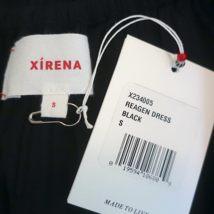 XIRENA Halter Midi Dress Reagen Black Cotton Gauze Size Small NEW