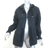 Louis Vuitton Hooded Windbreaker Jacket Black Cotton-Blend Size 36