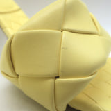 Bottega Veneta Lido Mules Pastel Yellow Intrecciato Leather Size 40