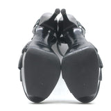 Saint Laurent Tribute 105 Platform T-Strap Sandals Black Patent Leather Size 37