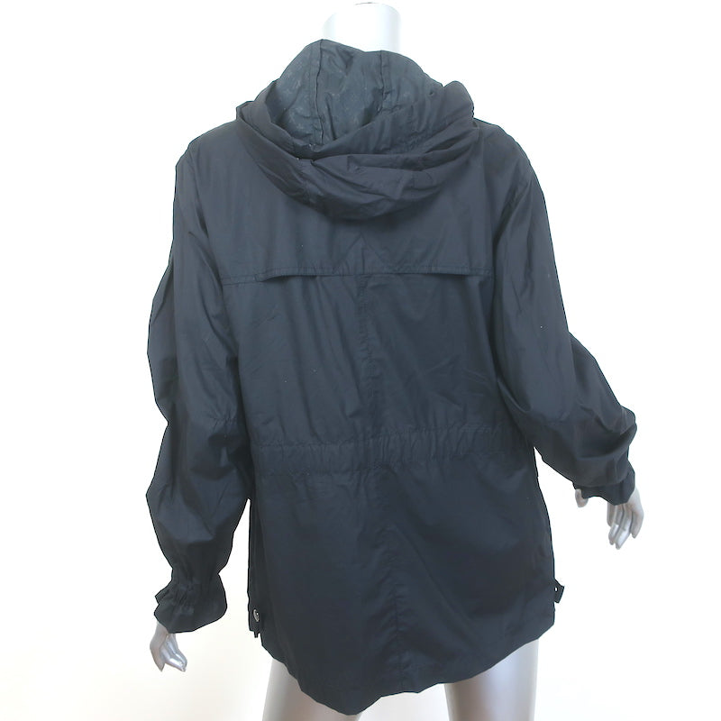 Louis Vuitton Hooded Windbreaker Jacket Black Cotton-Blend Size 36