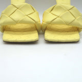 Bottega Veneta Lido Mules Pastel Yellow Intrecciato Leather Size 40