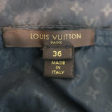 Louis Vuitton Hooded Windbreaker Jacket Black Cotton-Blend Size 36