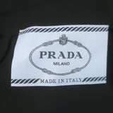 Prada Belted Cowl Neck Midi Dress Black Crepe Size 42