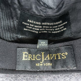 Eric Javits Zora Fedora Hat Gray Wool Felt with Black Ribbon One Size