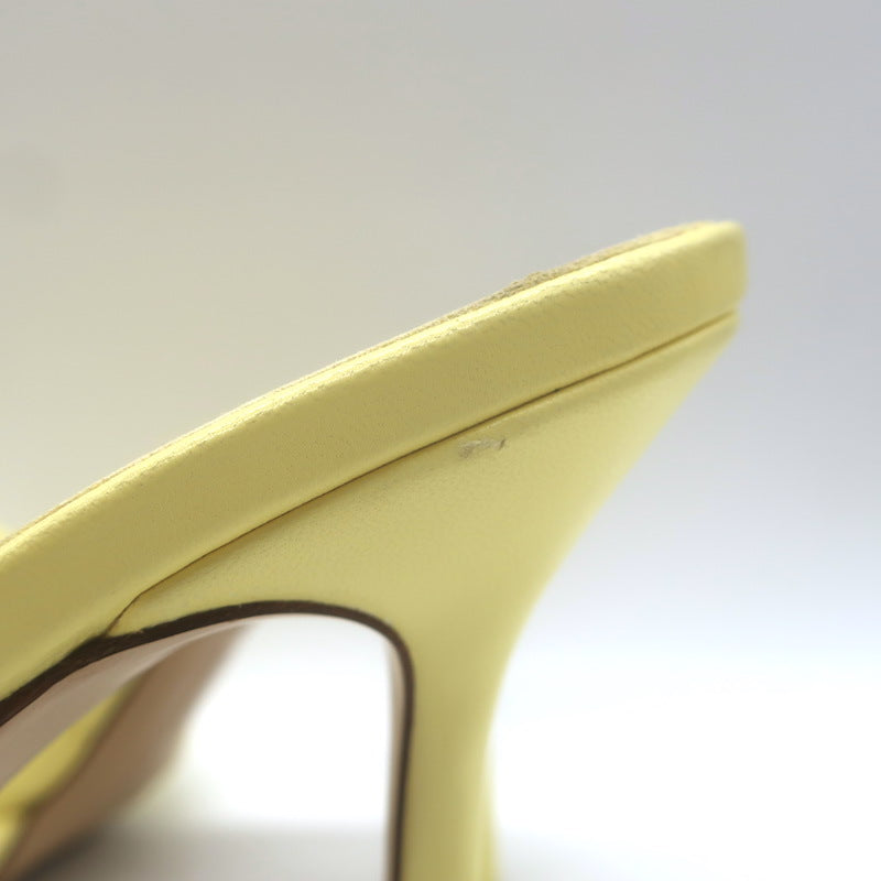 Bottega Veneta Lido Mules Pastel Yellow Intrecciato Leather Size 40