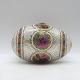 Judith Leiber Crystal Faberge Egg Minaudiere Silver/Multi Mini Crossbody Clutch