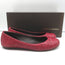 Bottega Veneta Intrecciato Leather Ballet Flats Red Size 38