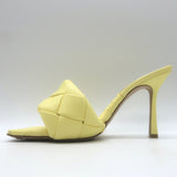 Bottega Veneta Lido Mules Pastel Yellow Intrecciato Leather Size 40