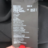 Prada Contrast-Neck Shift Dress Black Virgin Wool Crepe Size 38