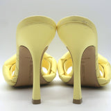 Bottega Veneta Lido Mules Pastel Yellow Intrecciato Leather Size 40