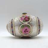 Judith Leiber Crystal Faberge Egg Minaudiere Silver/Multi Mini Crossbody Clutch