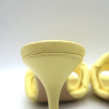 Bottega Veneta Lido Mules Pastel Yellow Intrecciato Leather Size 40