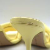 Bottega Veneta Lido Mules Pastel Yellow Intrecciato Leather Size 40
