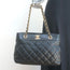 Chanel 2013 Soft Elegance Tote Black Quilted Leather Medium Shoulder Bag