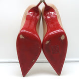 Christian Louboutin Kate 85 Pumps Nude Patent Leather Size 37 Pointed Toe Heels
