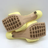 Bottega Veneta Lido Mules Pastel Yellow Intrecciato Leather Size 40