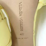 Bottega Veneta Lido Mules Pastel Yellow Intrecciato Leather Size 40