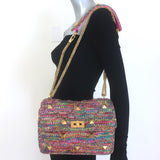 Valentino Roman Stud Rainbow Knit Chain Strap Shoulder Bag NEW